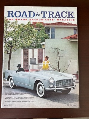 R  ROAD & TRACK Magazine June 1959 ELVA COURIER, FORD THUNDERBIRD, LANCIA APPIA
