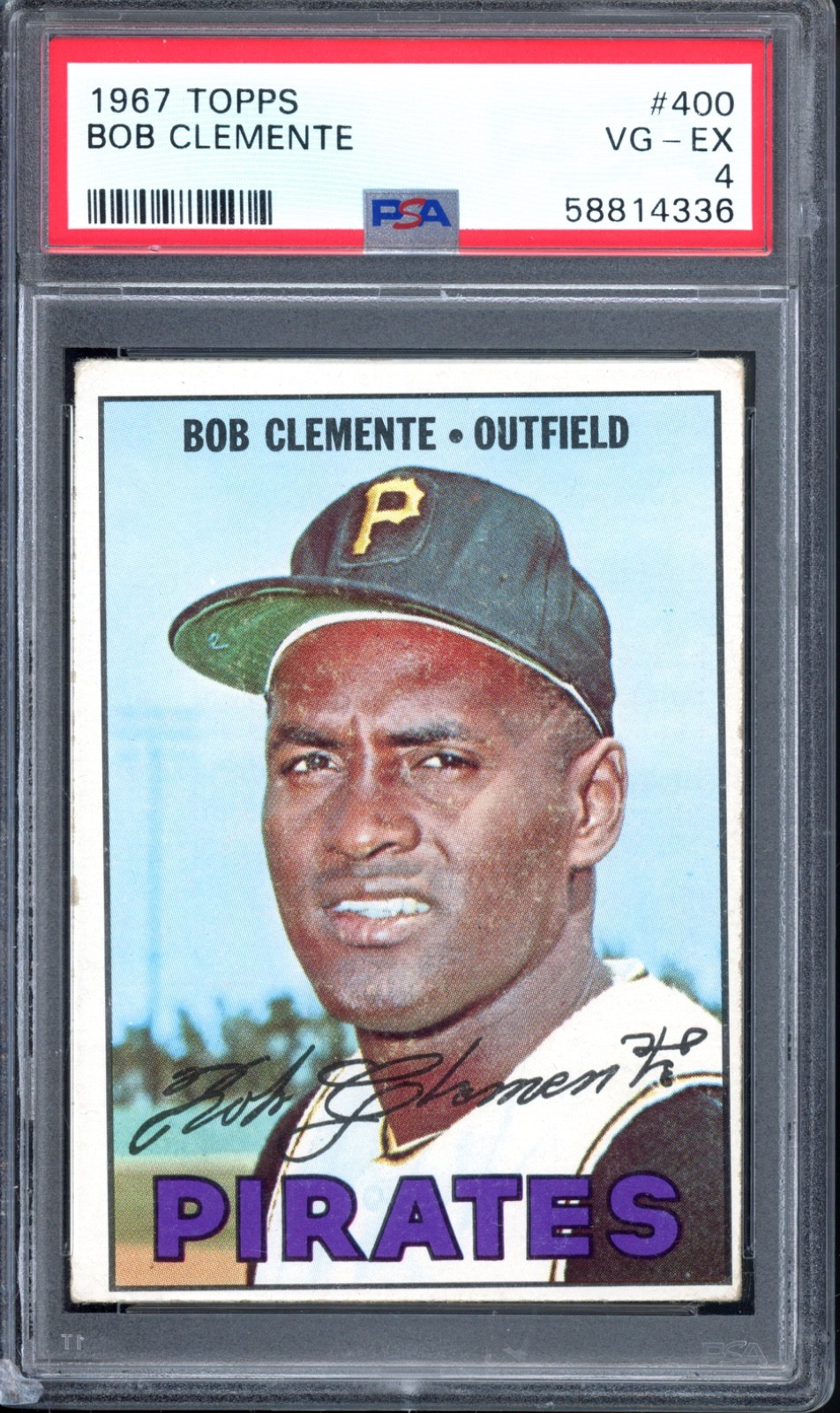1967 Topps #400 Roberto Clemente PSA 4 Vintage HOF Baseball Card (4338)