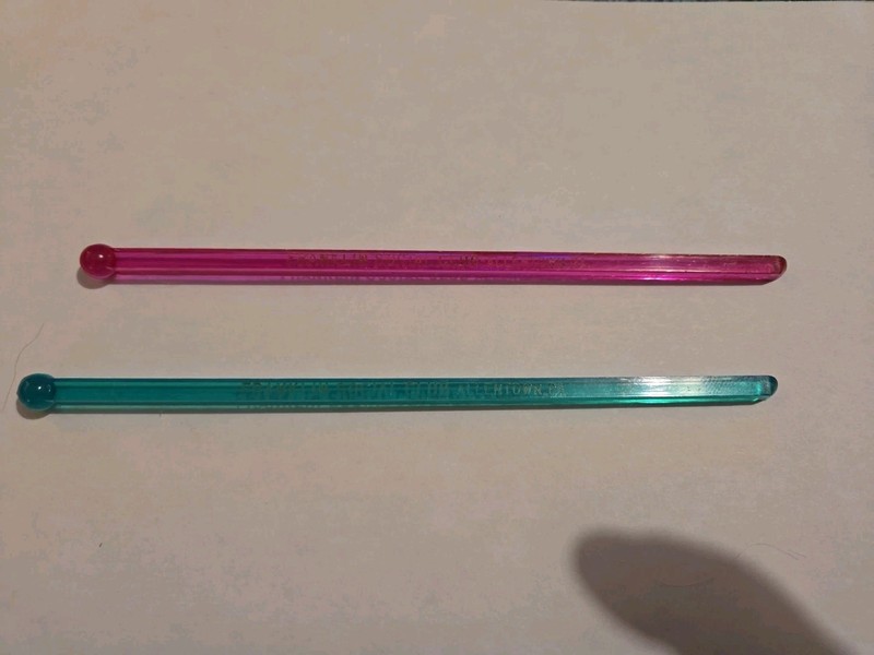 VTG Swizzle Cocktail Drink Stir STICKS 2 FRANKLIN SOCIAL CLUB ALLENTOWN, PA. 