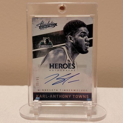 KARL ANTHONY TOWNS 2016-17 PANINI ABSOLUTE HEROES AUTO 58/60 #24