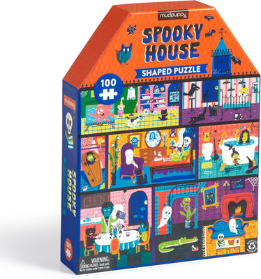 - Spooky House 100 Piece House Shaped Puzzle for Kids
