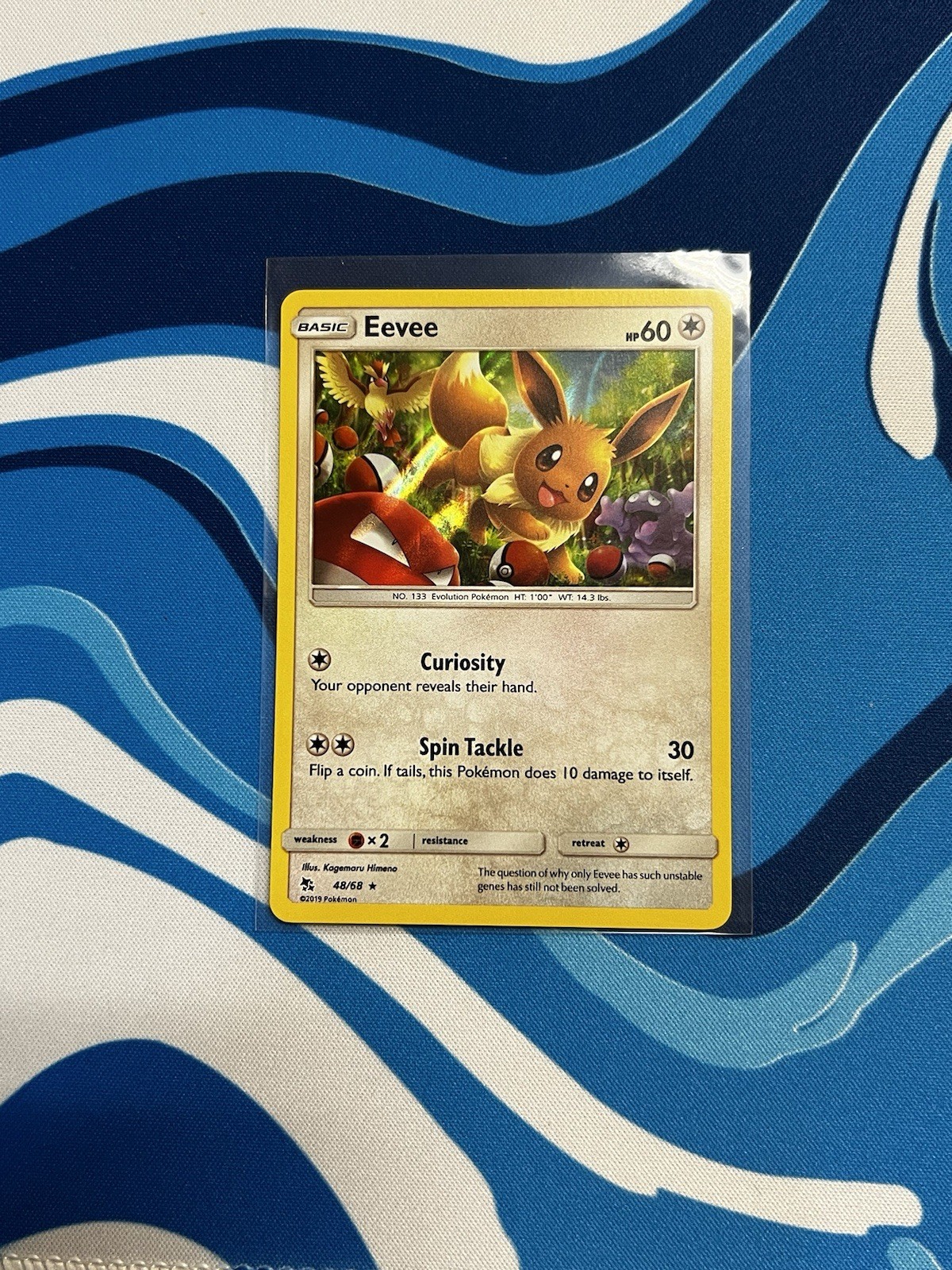 Eevee 48/68 - Hidden Fates Holo Rare Pokémon TCG - (LP)