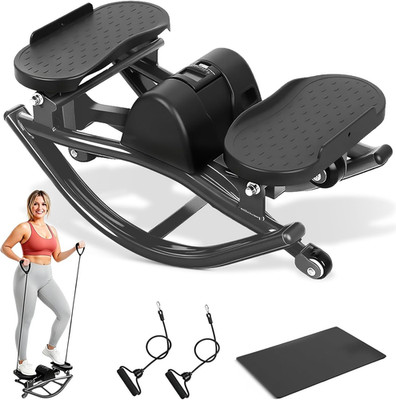 Rock Stepper with Digital Monitor, Low-Impact Compact Rock Stepper Side to Side