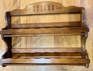 Vintage Wood Spice Rack