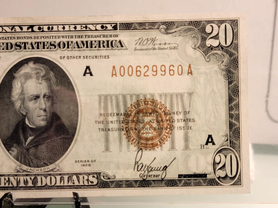 1929 $20 FRBN Fr,#1870-A~ BOSTON Ma. PCGS CERT. @ 64PPQ~ - Image 2 of 4