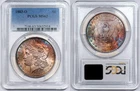 1883-O Morgan Dollars - PCGS MS-63 - Lovely Rainbow Toned