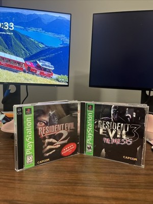 Resident Evil 2 & 3 PlayStation 1 Greatest hits Rare HTF Good Shape