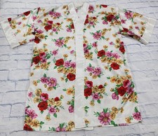 Victorias Secret Gold Label WOMENS OS Ivory Floral Wrap Robe VINTAGE Sleep