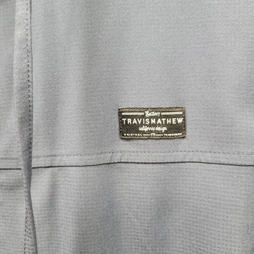 Travis Mathew Hoodie Herren Large blau durchgehender Reißverschluss Golftaschen Kapuze - Bild 4 von 10