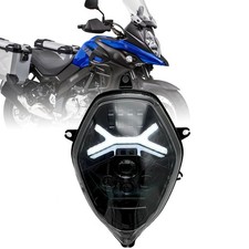 Faro proiettore led omologato E9 Hi/Lo Beam Plug&Play per Suzuki V-STROM 650/1000