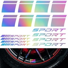16PCS Wheel Rim Decal Sticker for 18-21 Inch Wheels, Reflective Car Stickers