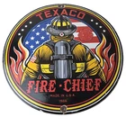 Vintage Texaco Sign - American Fire Chief Gasoline Service Porcelain Sign