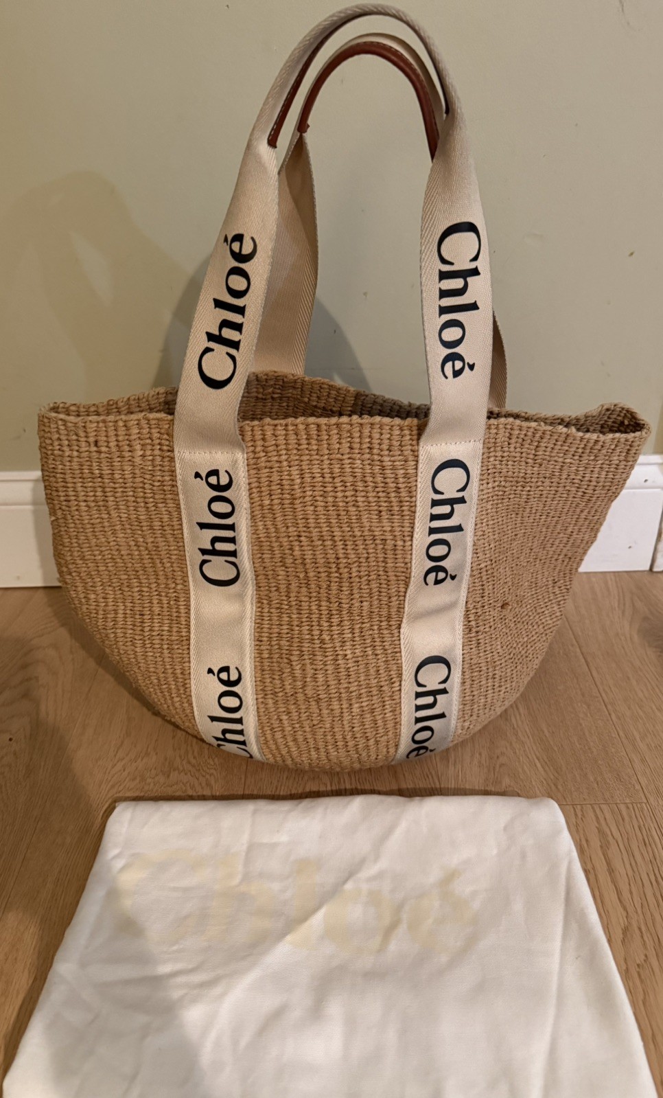 CHLOÉ Woody Mifuko signed Basket Bag
