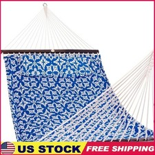 Double Hammock Comfort Polyester Durable Hanging Solution Backyard Poolside New