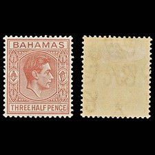7574 Bahamas SG151a 1½D Pale Red Brown 1948. Sc#102a Mint MH. C£12