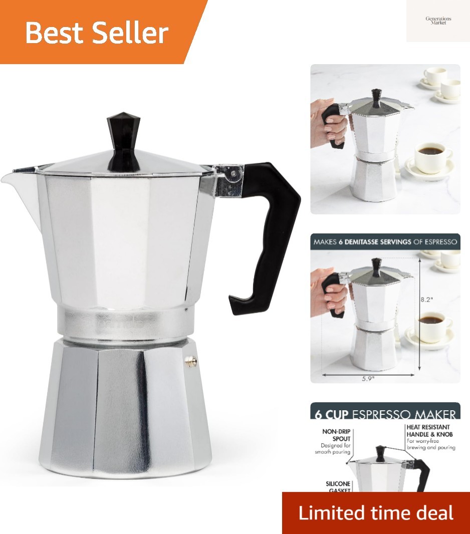 Classic Stovetop Espresso and Coffee Maker, Moka Pot for Ita