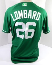 2021 Detroit Tigers George Lombard #26 Game Issued Green Jersey St Patricks 6