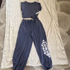 FP Movement Hot Shot Logo Crossover 2 Pieces Set Blue Indigo S Nwt 98