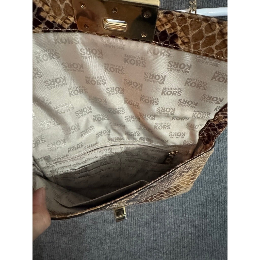 Michael Kors Python Embossed Leather Crossbody Ba… - image 5