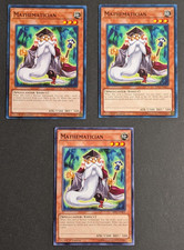 Yugioh TCG - 3x Mathematician - SR01-EN019 - LP - 1st Edition - Common - 2016