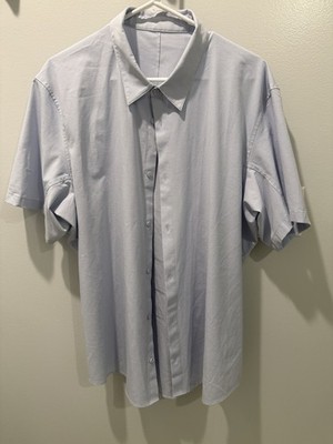 Lululemon Men's Airing Easy Camp Collar Shirt Size XXL Light Blue 