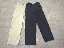 Lot of 2 French Toast Youth Boys 16 Beige Black Relaxed School Uniform