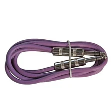 Purple 3ft foot Balanced TRS 1/4 shielded patch cable guitar fx pedal lead cord