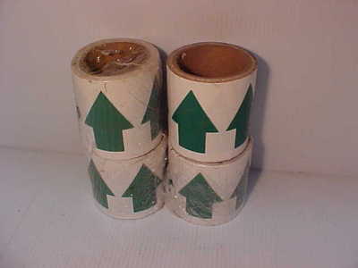 4'' Pipe marker tape White with green arrows, 3 Full Rolls And 1 Parcel (ST1202)