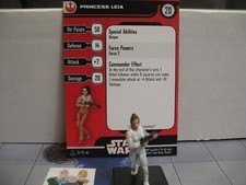  Star Wars Miniatures ALLIANCE  EMPIRE Princess Leia 16/60 with card 