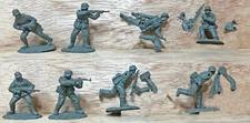 Conte Collectibles - WWII German Inf set #2 - 8 in all 8 poses MISSING 4 ARMS