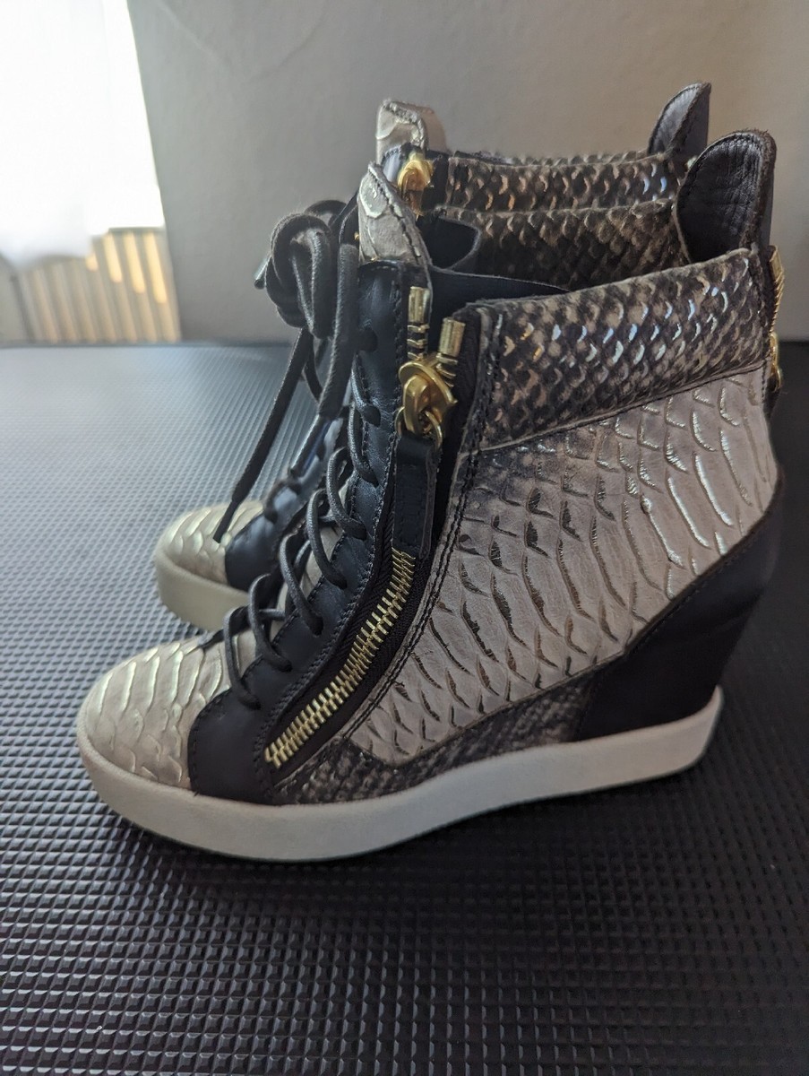 Python Embossed Women's Giuseppe Trainers Sale Giuseppe
