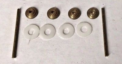 Straight Razor Making Supply 4 Brass Collars 4 Teflon Washers 2 Pins Hardware