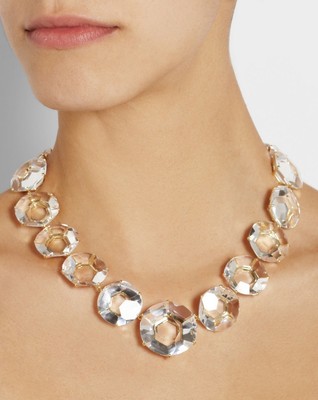IPPOLITA Gemma Drama klare Quarz Halskette in 18K Gelbgold