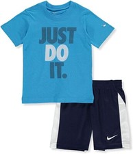 Nike Boys' Just Do It 2-Piece Shorts Set Outfit - Navy Blue, size 4