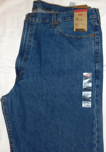 LEVIS 505 Regular Fit Jeans Straight Leg Room in Thigh Big & Tall Med Stonewash - Picture 4 of 8