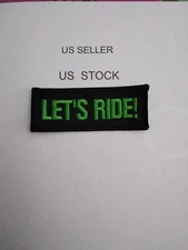 Lets Ride Patch 4 Inch Sew On Iron On