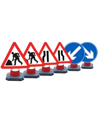 Kapitel 8 Straßenwerke Kegelschild 750 mm - 4 Sets - reflektierend RA1 24 Schilder