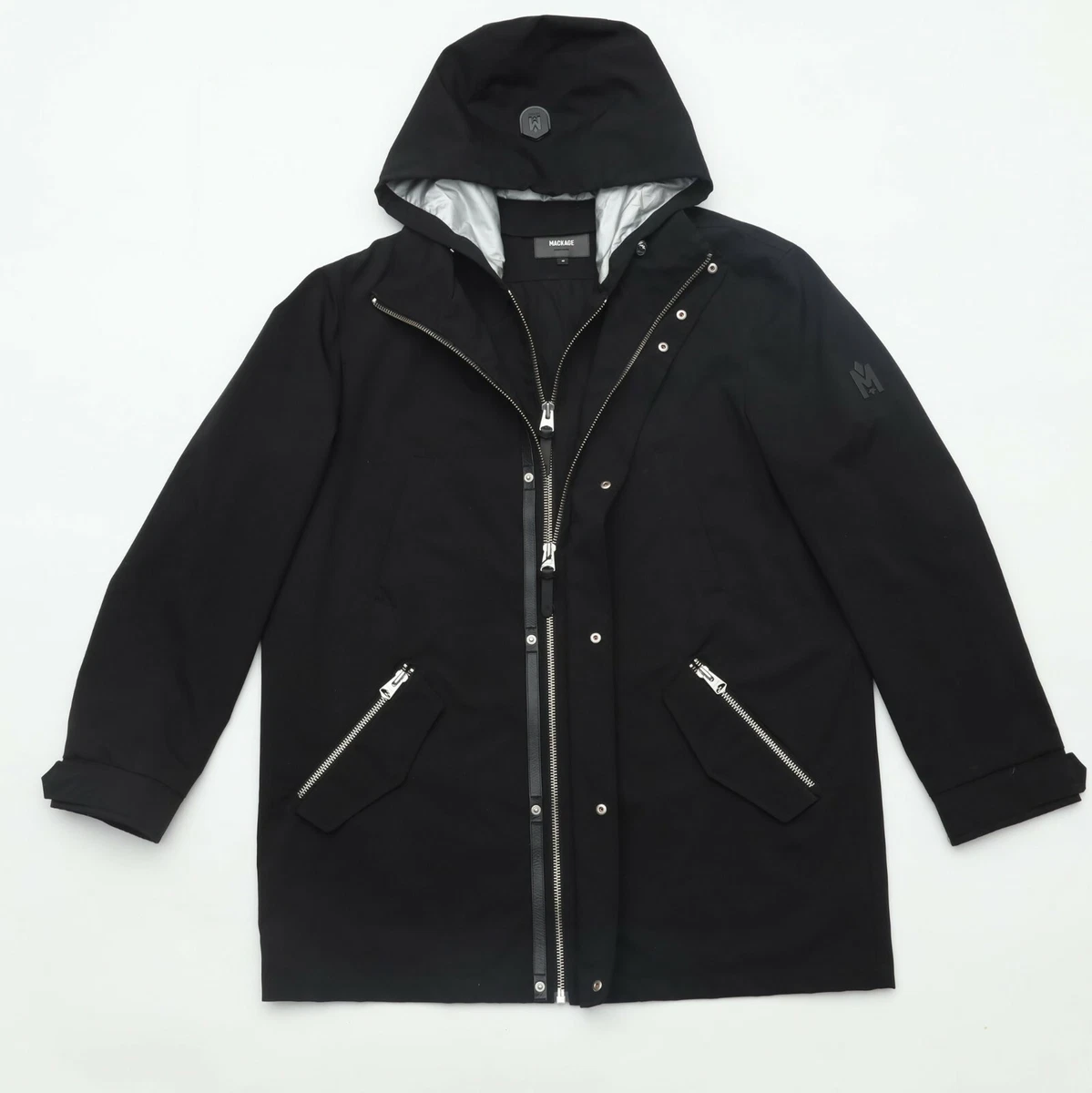 Mackage Edward Mens Rain Jacket Size 46 XL in Black eBay