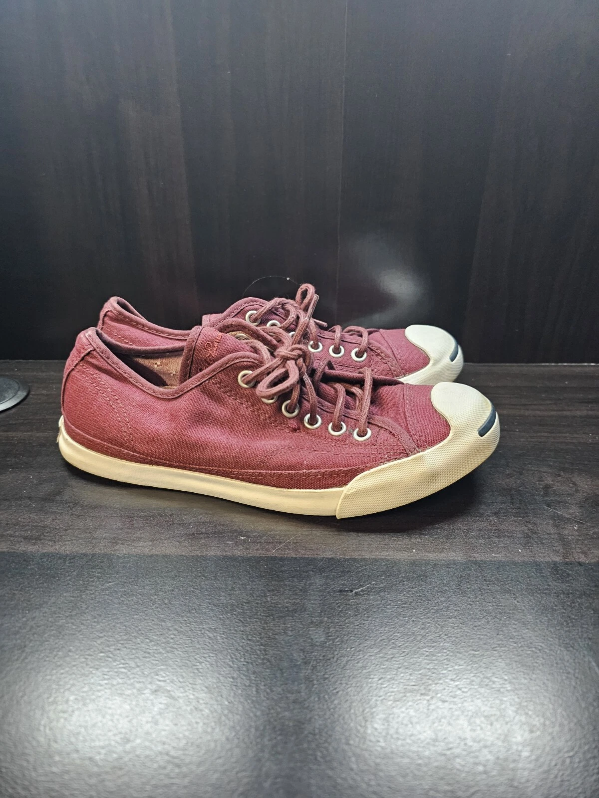 Sneakers unisex Converse Jack Purcell borgogna marrone USA uomo 5 donna 7 top bassi