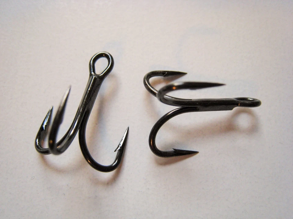 100 PACK-VMC #2 SHORT-SHANK 1X STRONG TREBLE HOOKS-Nickel-Size2- 9651NI- Bulk - Image 4 of 4
