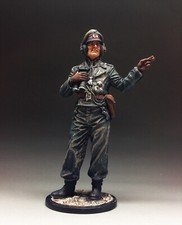 Tin toy soldiers WWII Officer 54 mm figurine metal sculpture Hand painted