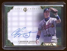 2015 TRIBUTE CHIPPER JONES AUTOGRAPH AUTO /50  MINT  RARE PULLED  BRAND NEW