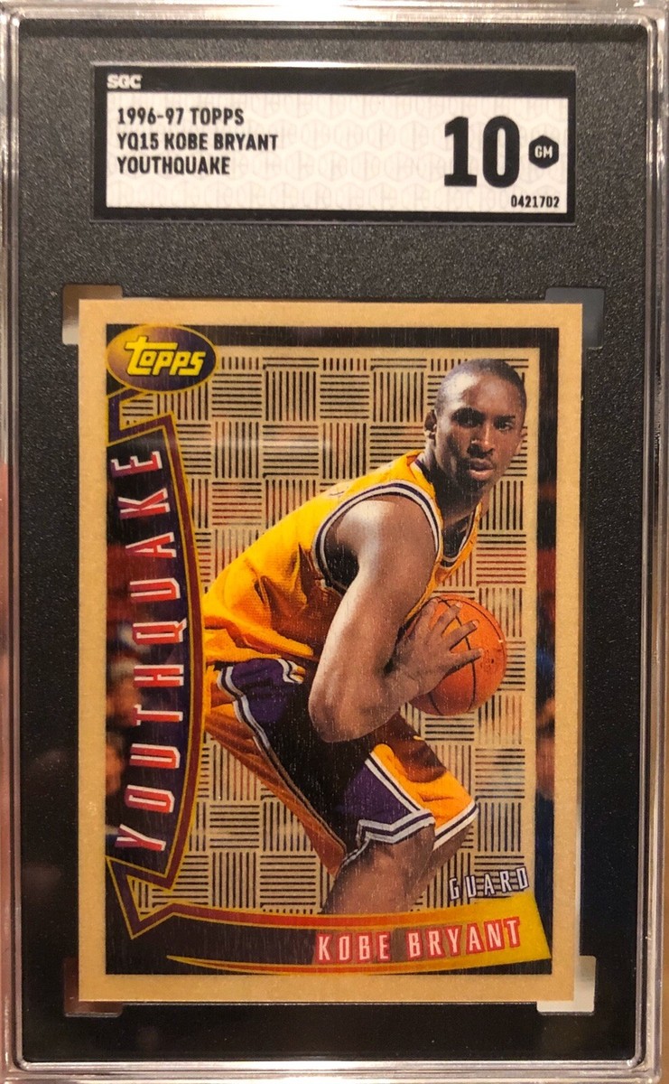 SGC 10 Gem Mint KOBE BRYANT 1996/97 Topps Youthquake RC #YQ15