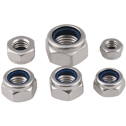 M2 M3 M4 M5 M6 M8 M10 M12 M14 M18 M20 acciaio inox inserto nylon dadi di bloccaggio esagonali - Foto 8 di 10