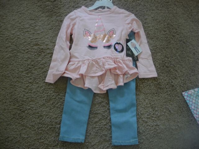 NEW NWT Girls First size 2T very pretty unicorn pant set