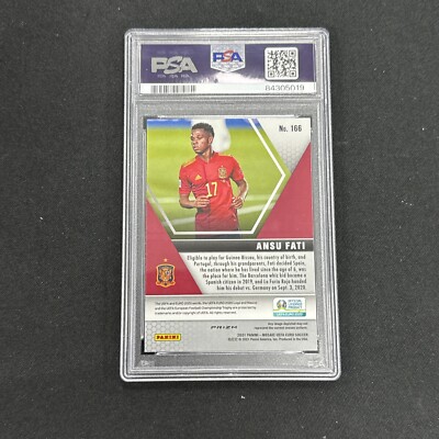 2020 Mosaic EUFA Euro Ansu Fati #166 Blue Pulsar PSA 10 | eBay