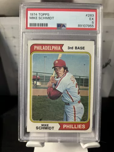 1974 Mike Schmidt Philadelphia Phillies All-Time Great and Hall of Famer  psa 5