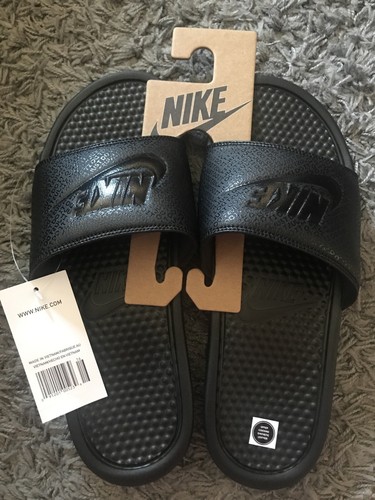Nike Slides Men Size 8 All Black Just 