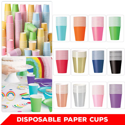 Einweg Folie Papier Party Becher 9oz 12oz Heiß Kalt Getränke Geburtstag Hochzeit 8/14x