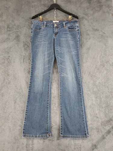 Aviva Women's Jean Dark Wash Bootcut Low Rise Stretch Blue Jeans Size 9 - Picture 3 of 12